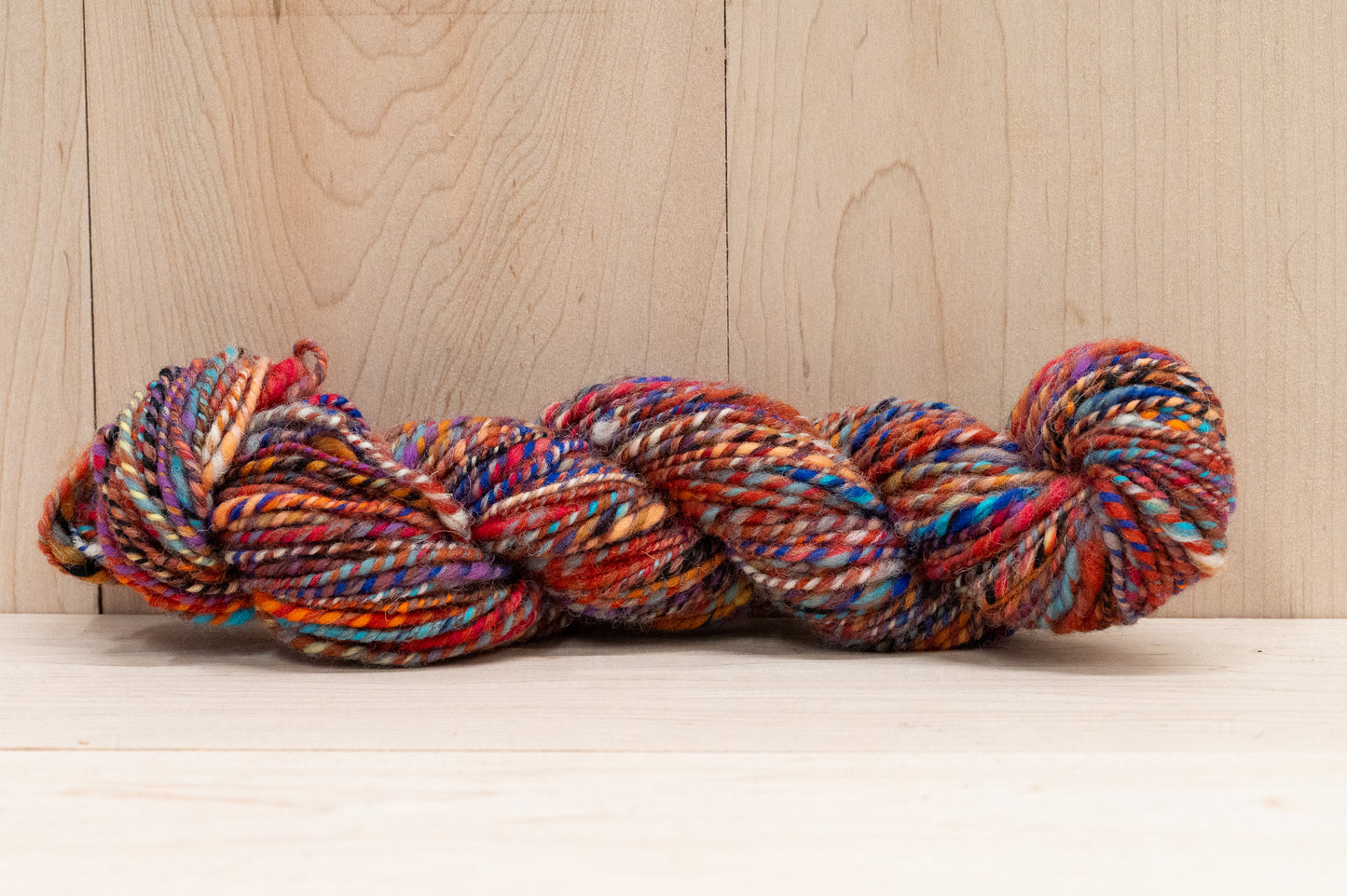 Handspun Warm Hearthstone Yarn Using 100% Wool