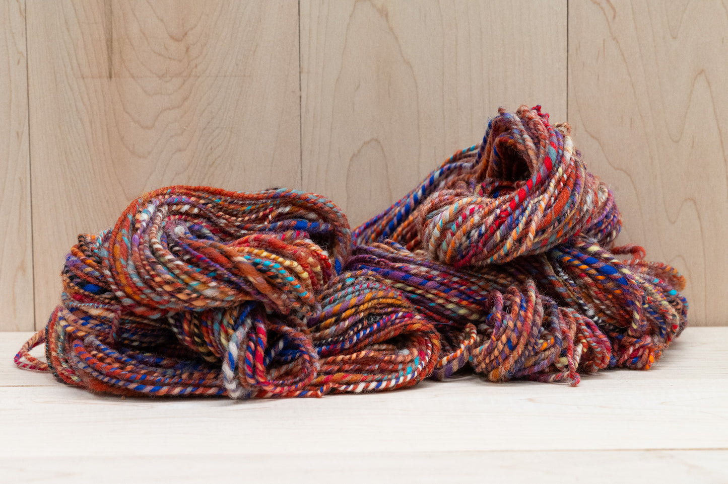Handspun Warm Hearthstone Yarn Using 100% Wool