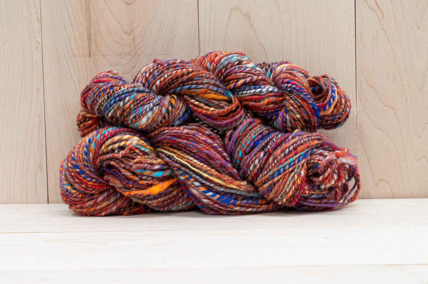 Handspun Warm Hearthstone Yarn Using 100% Wool