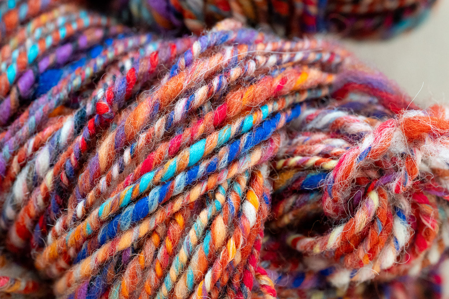 Handspun Warm Hearthstone Yarn Using 100% Wool