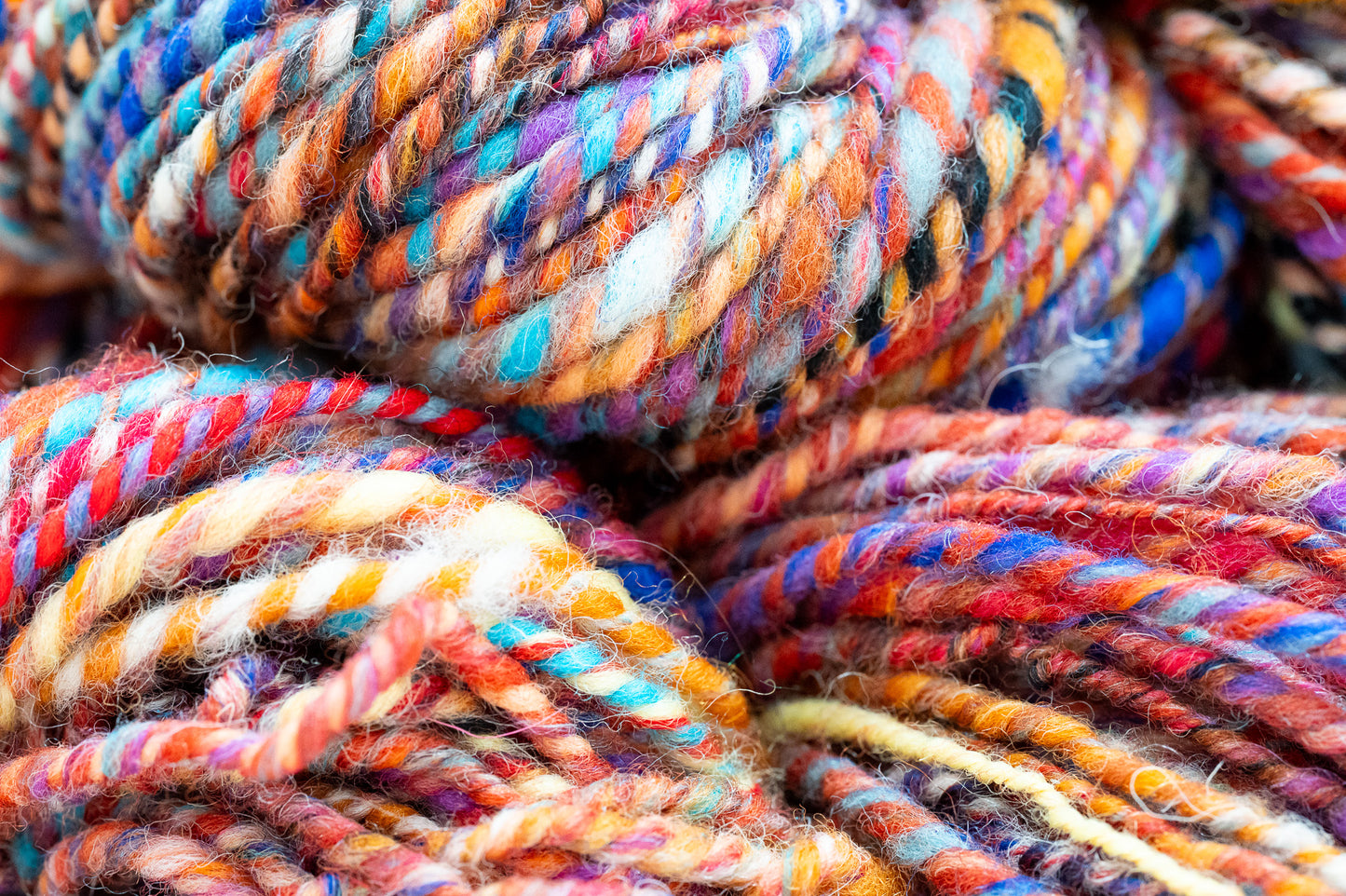 Handspun Warm Hearthstone Yarn Using 100% Wool
