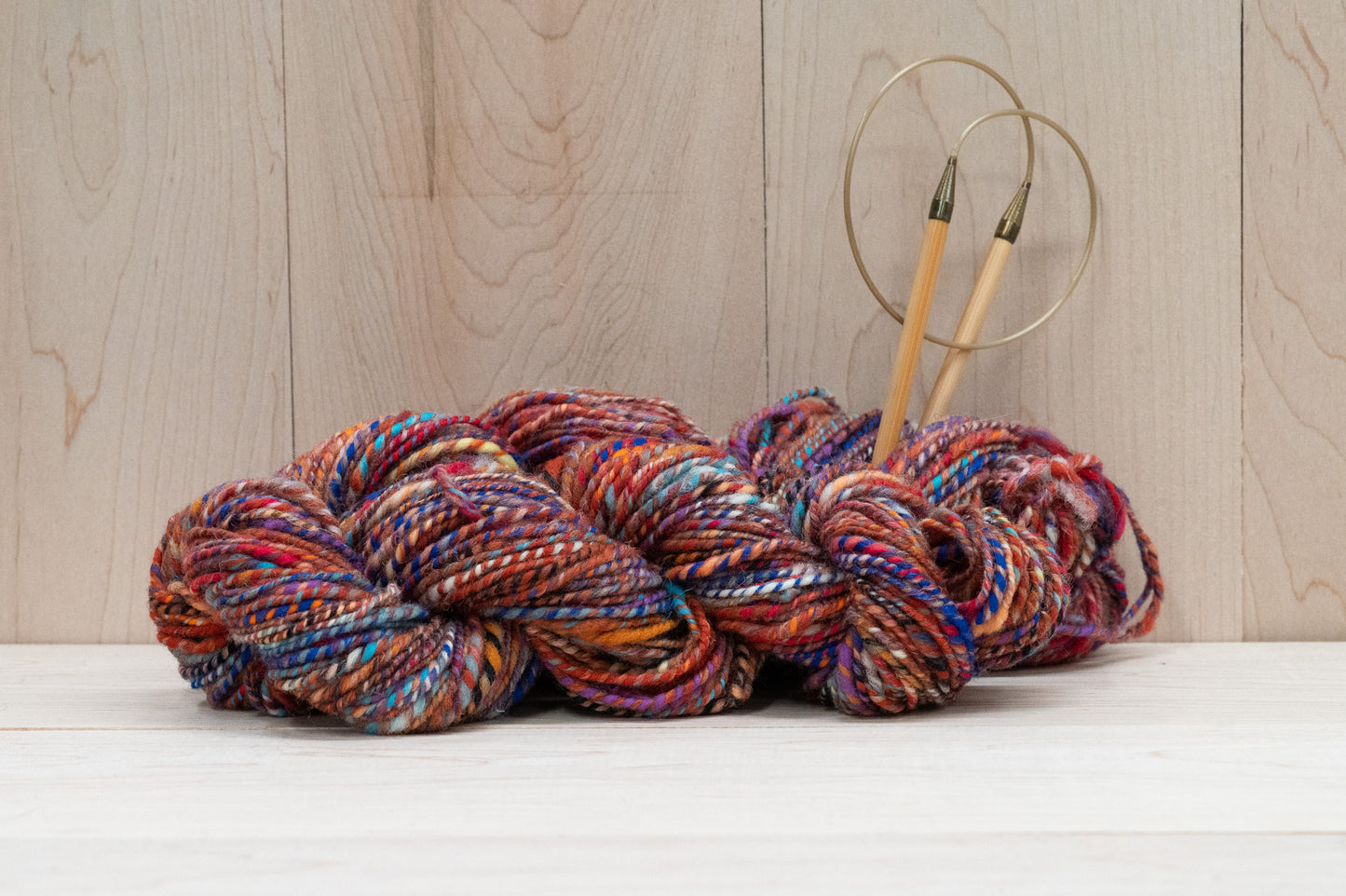 Handspun Warm Hearthstone Yarn Using 100% Wool