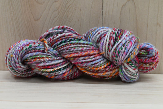 Handmade Icy Berries Handspun Yarn Using 100% Wool