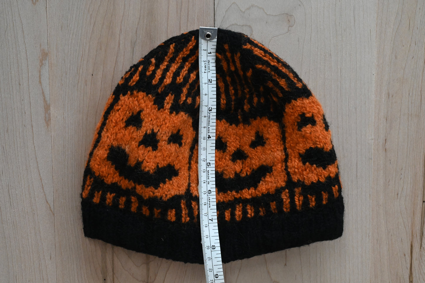 Handmade Children's Felted Smiling Jack-O'-Lantern Hat Using 100% Wool