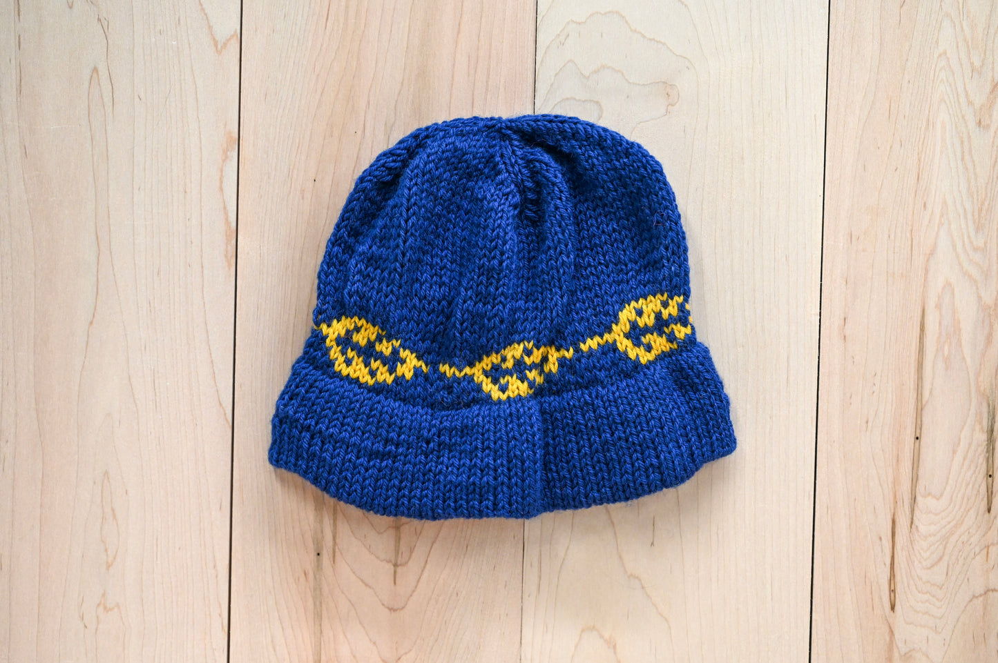 Handmade Golden Leaf Soft Cloche Hat Using 100% Wool