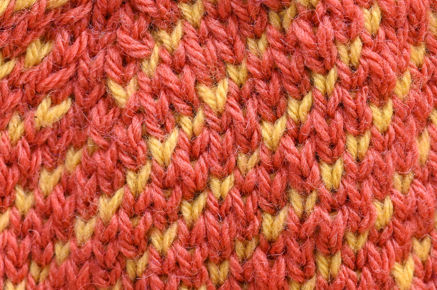 Handmade Orange and Yellow Barber-Pole Hat Using 100% Wool