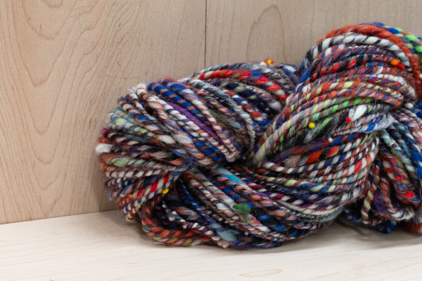 Handspun Autumn Night Yarn Using 100% Wool