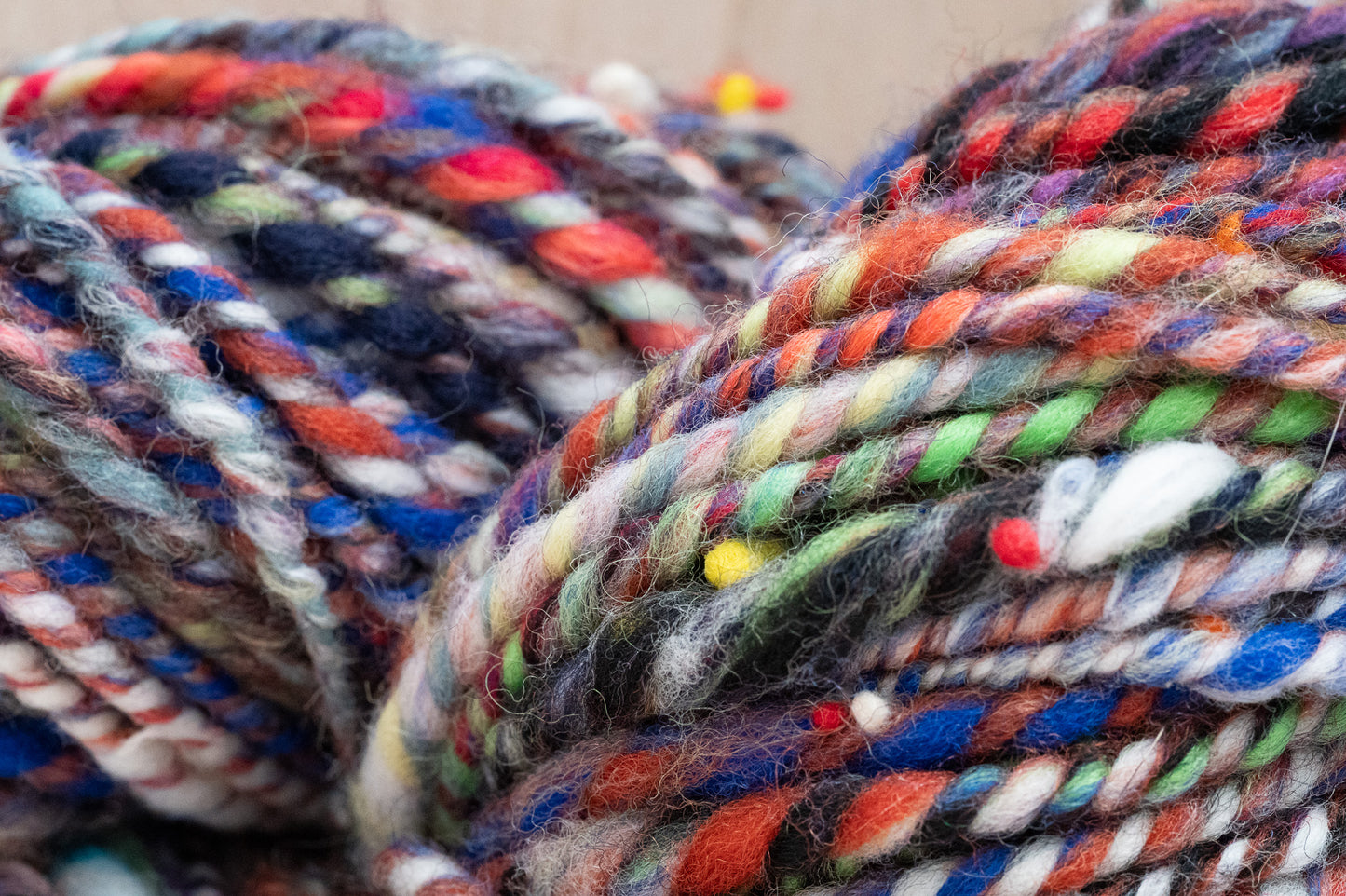 Handspun Autumn Night Yarn Using 100% Wool