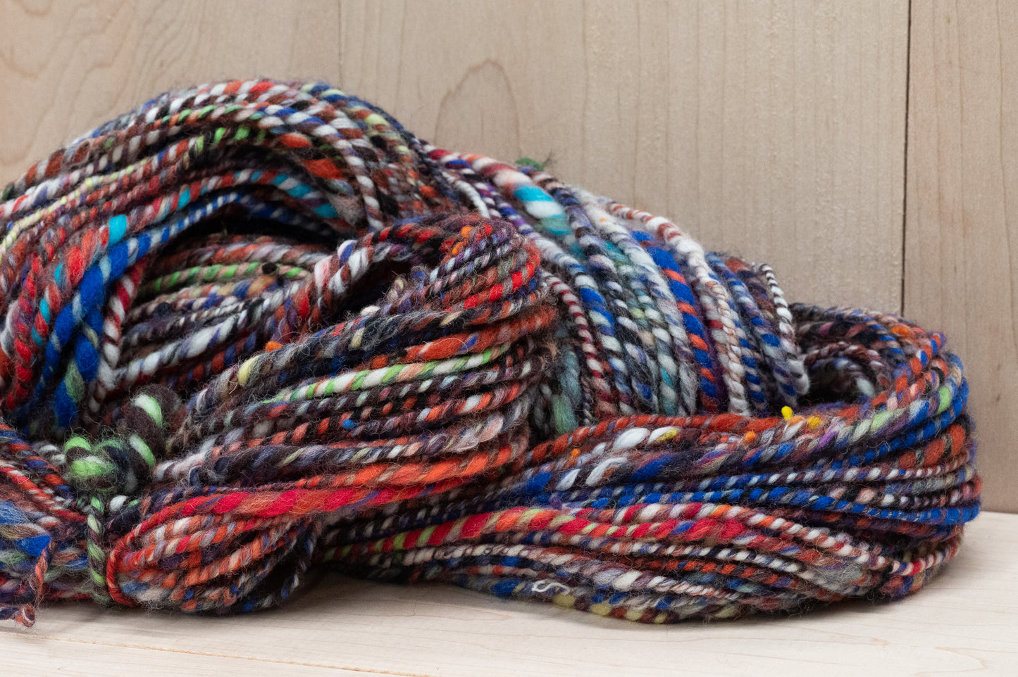 Handspun Autumn Night Yarn Using 100% Wool