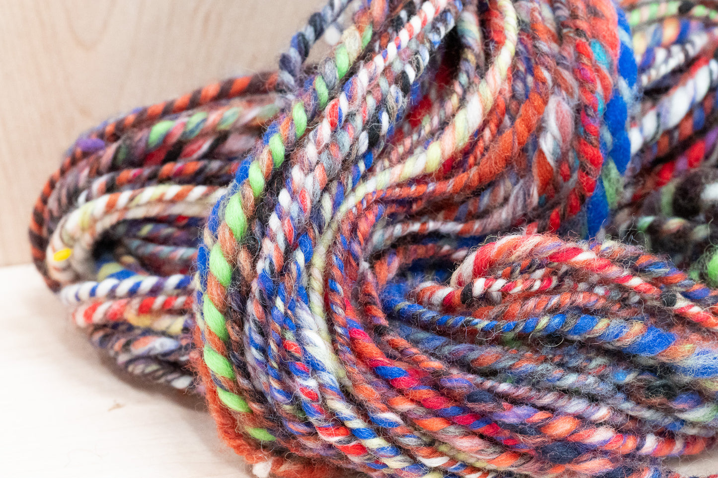 Handspun Autumn Night Yarn Using 100% Wool