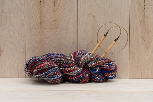 Handspun Autumn Night Yarn Using 100% Wool