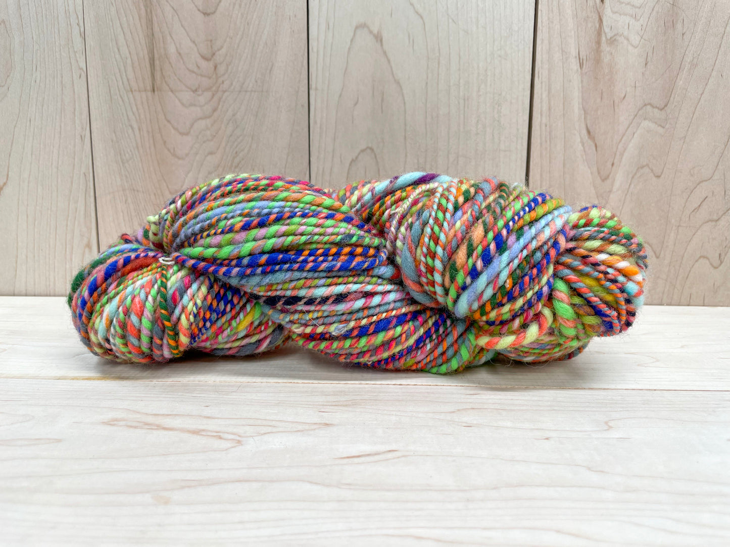 Handspun Bouncy Meadows Yarn Using 100% Wool