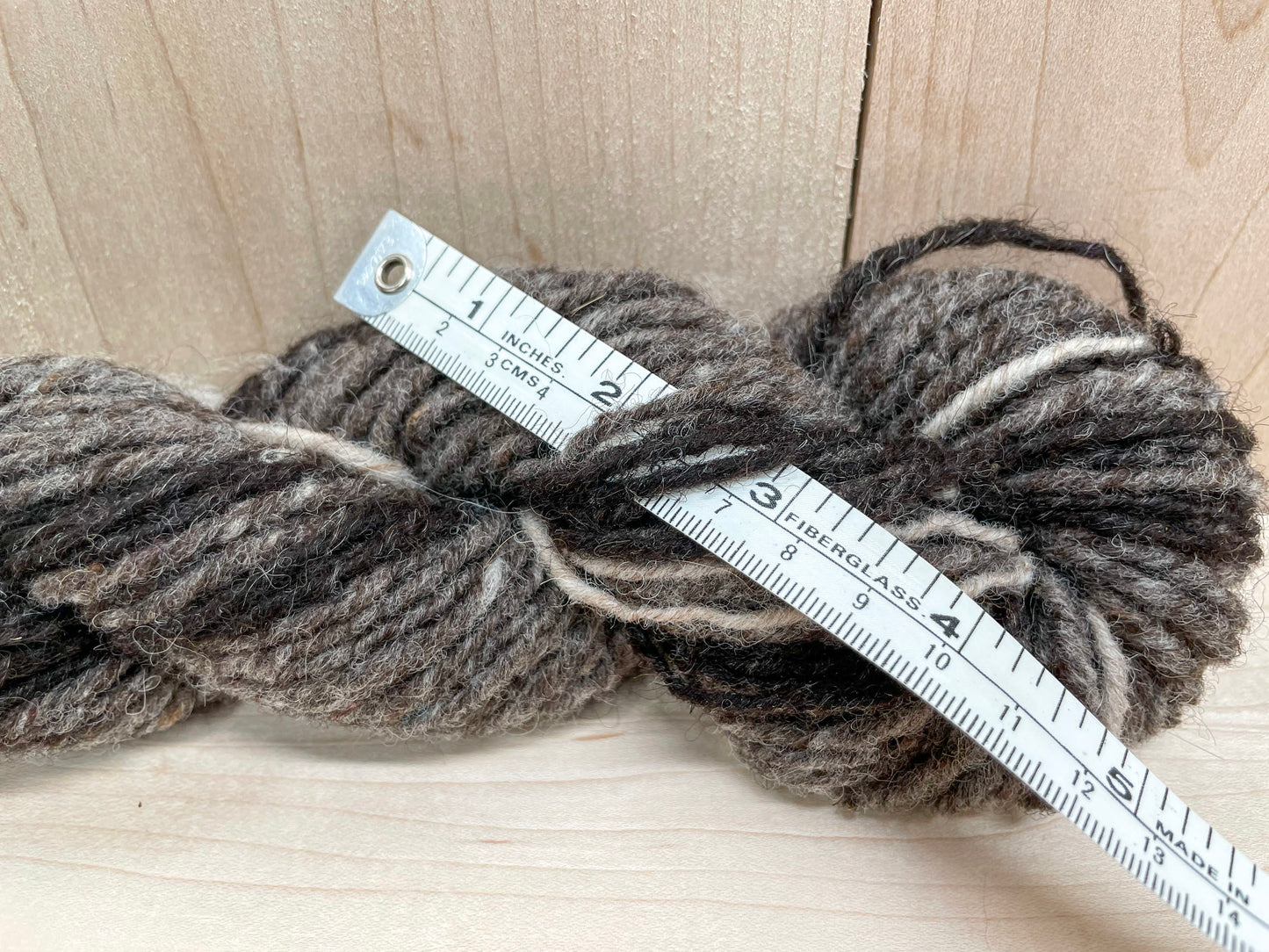 Handspun Uneven Striping Tonal Gray Mini-Skein Yarn Using 100% Wool