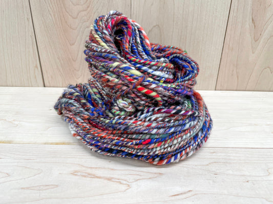 Handspun Autumn Night Yarn Using 100% Wool