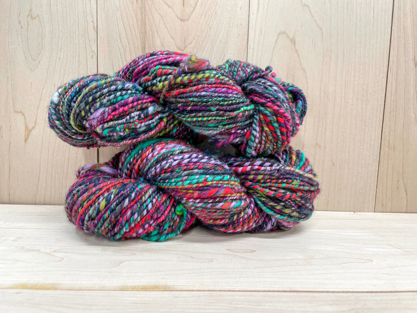 Handspun Midnight Jewels Wool-Blend Yarn