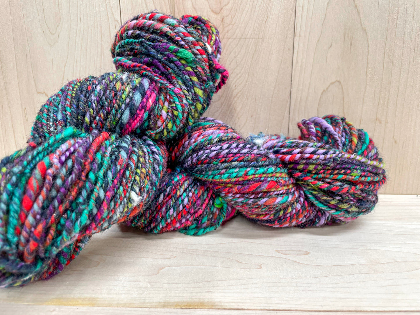 Handspun Midnight Jewels Wool-Blend Yarn