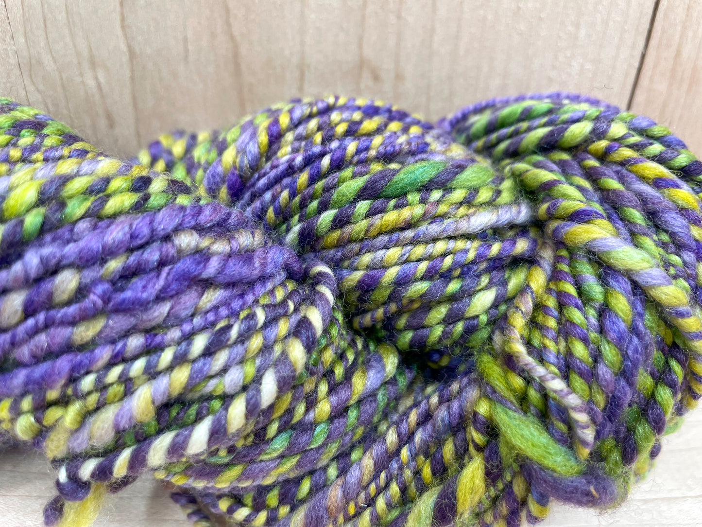 Handmade Spring Crocuses Yarn Using Wool and Mulberry Silk