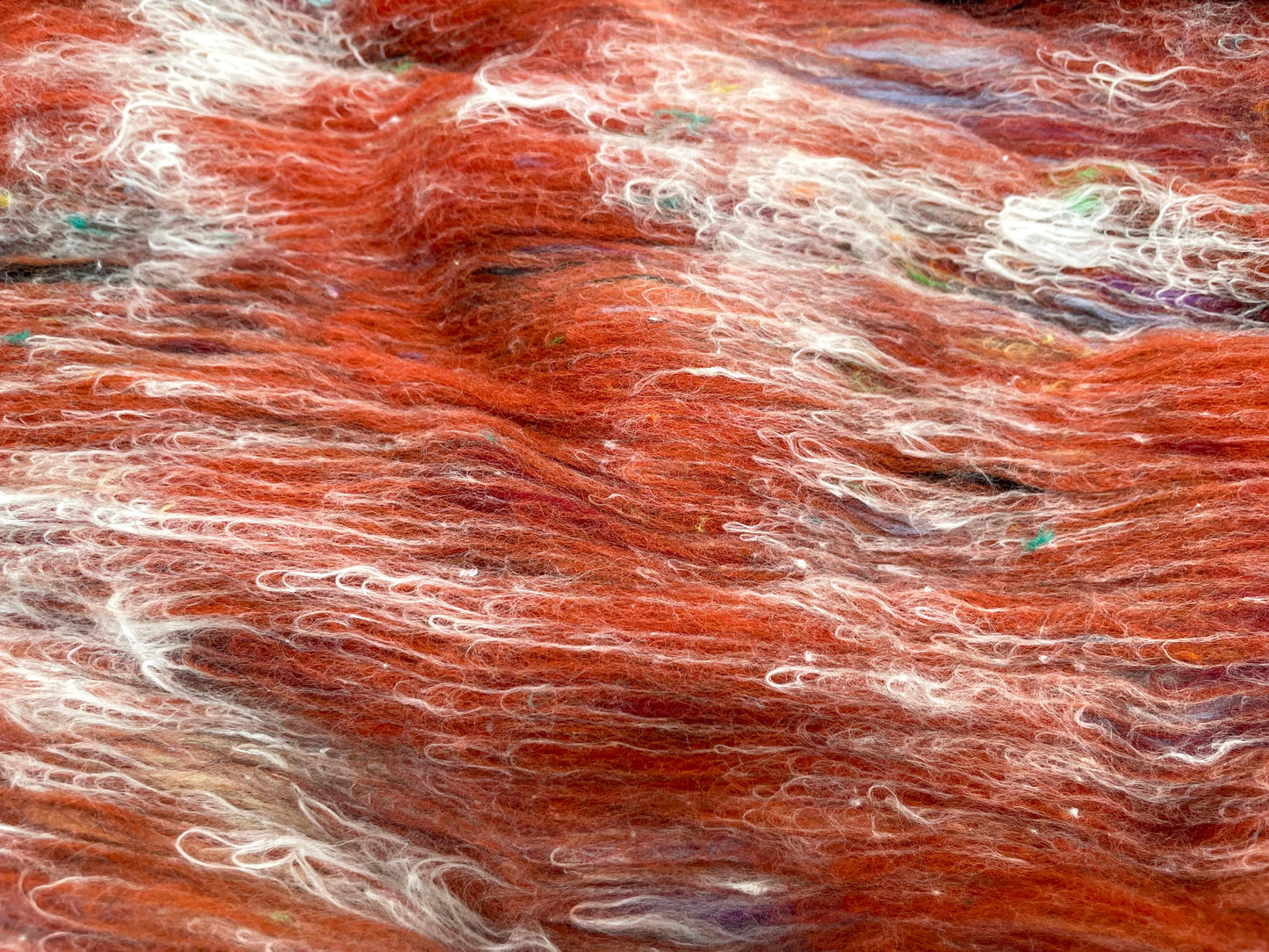 Handmade Vibrant Springtime Wool Art Batt Using Sustainable Materials