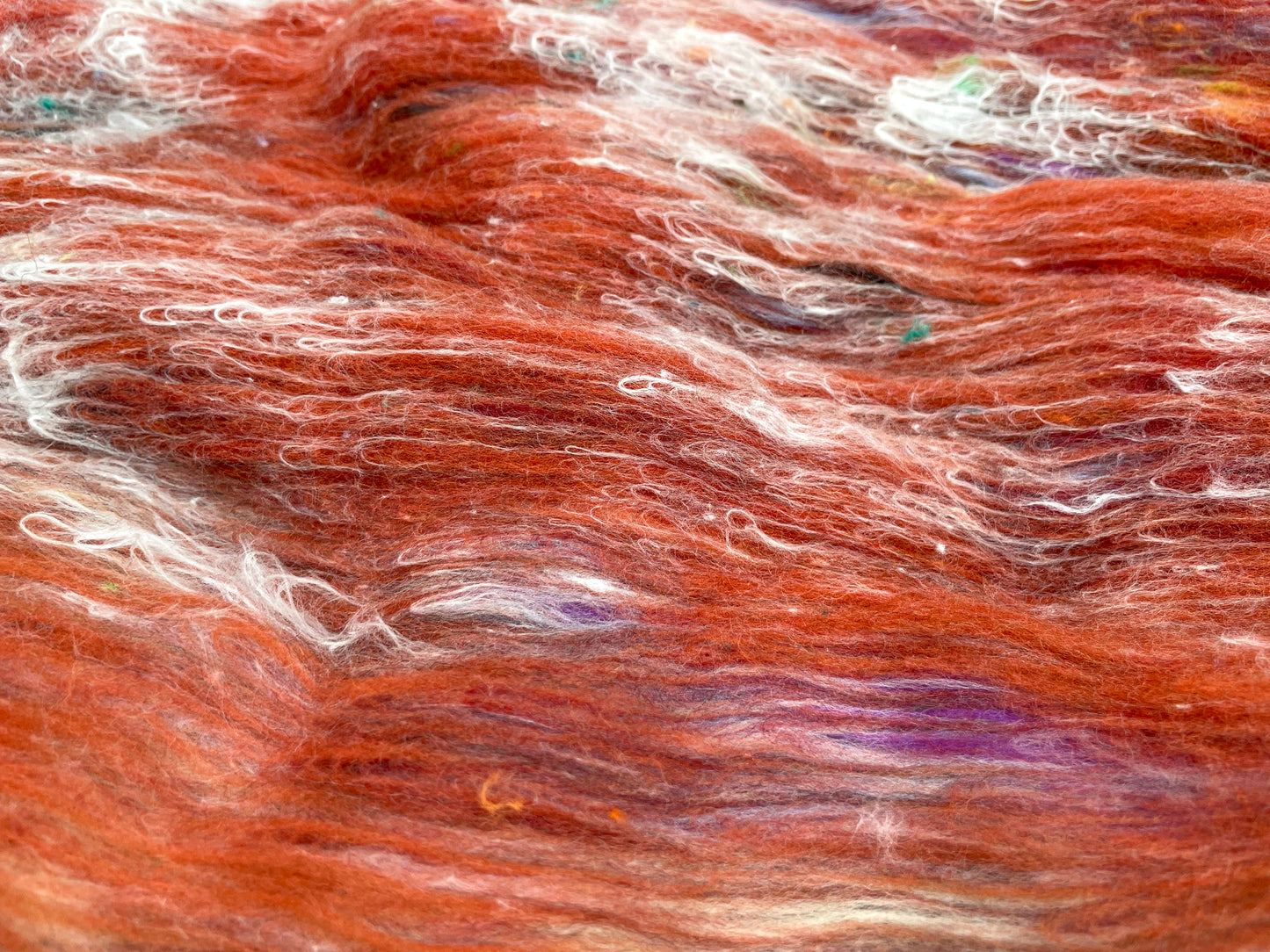 Handmade Vibrant Springtime Wool Art Batt Using Sustainable Materials