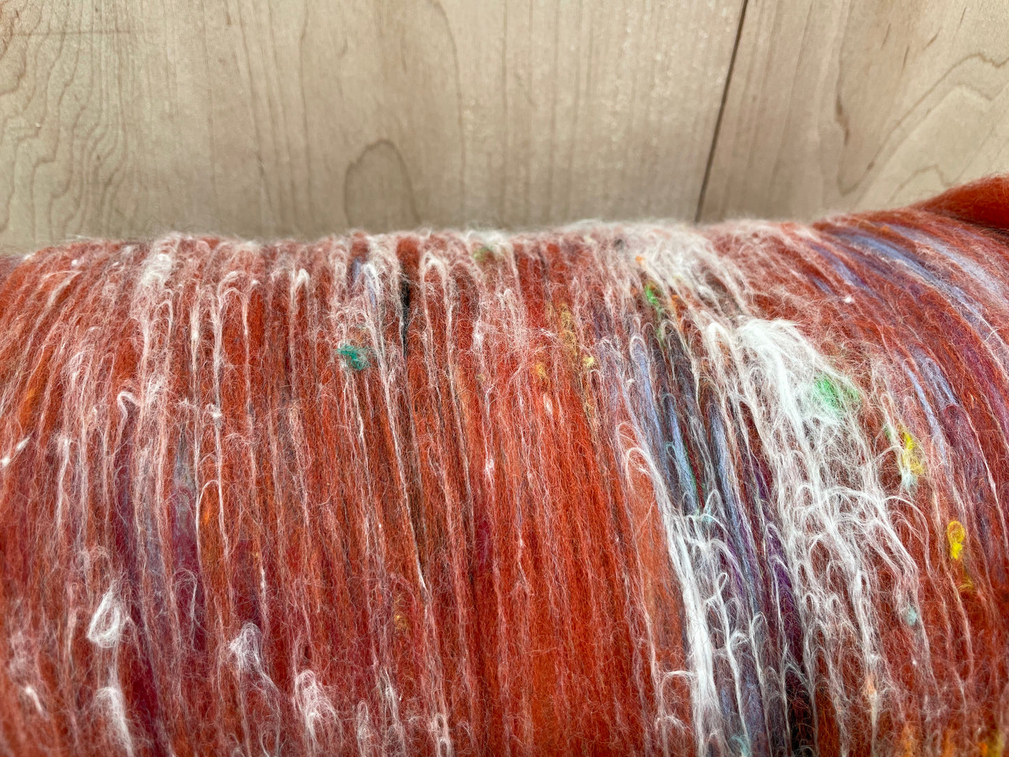 Handmade Vibrant Springtime Wool Art Batt Using Sustainable Materials