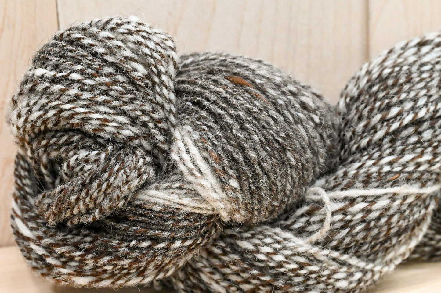 Handspun Gray Gradient Wool Yarn Using 100% Scottish Wool