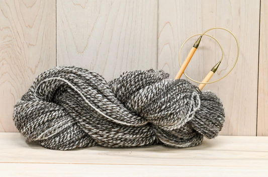 Handspun Gray Gradient Wool Yarn Using 100% Scottish Wool