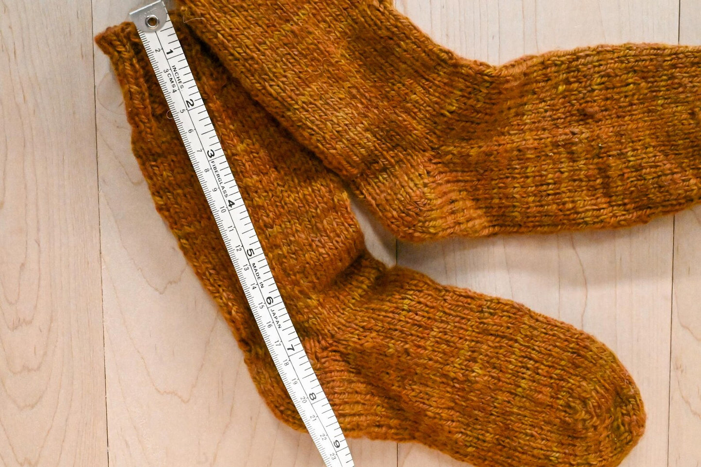 Handmade Tonal Browns Socks Using 100% Small-Farm Wool