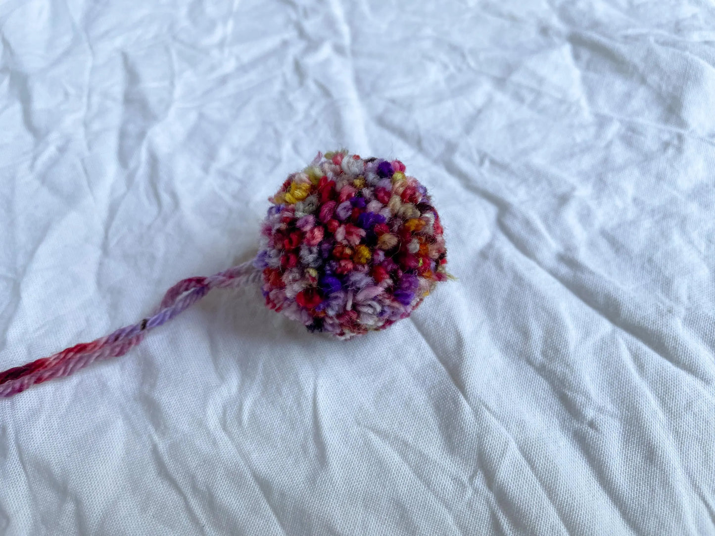 Handmade Cottage Flowers Pom-Pom Using 100% Wool