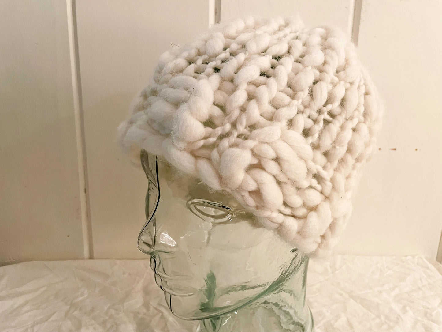 Handmade Cloud Beanie Using 100% Recycled Wool
