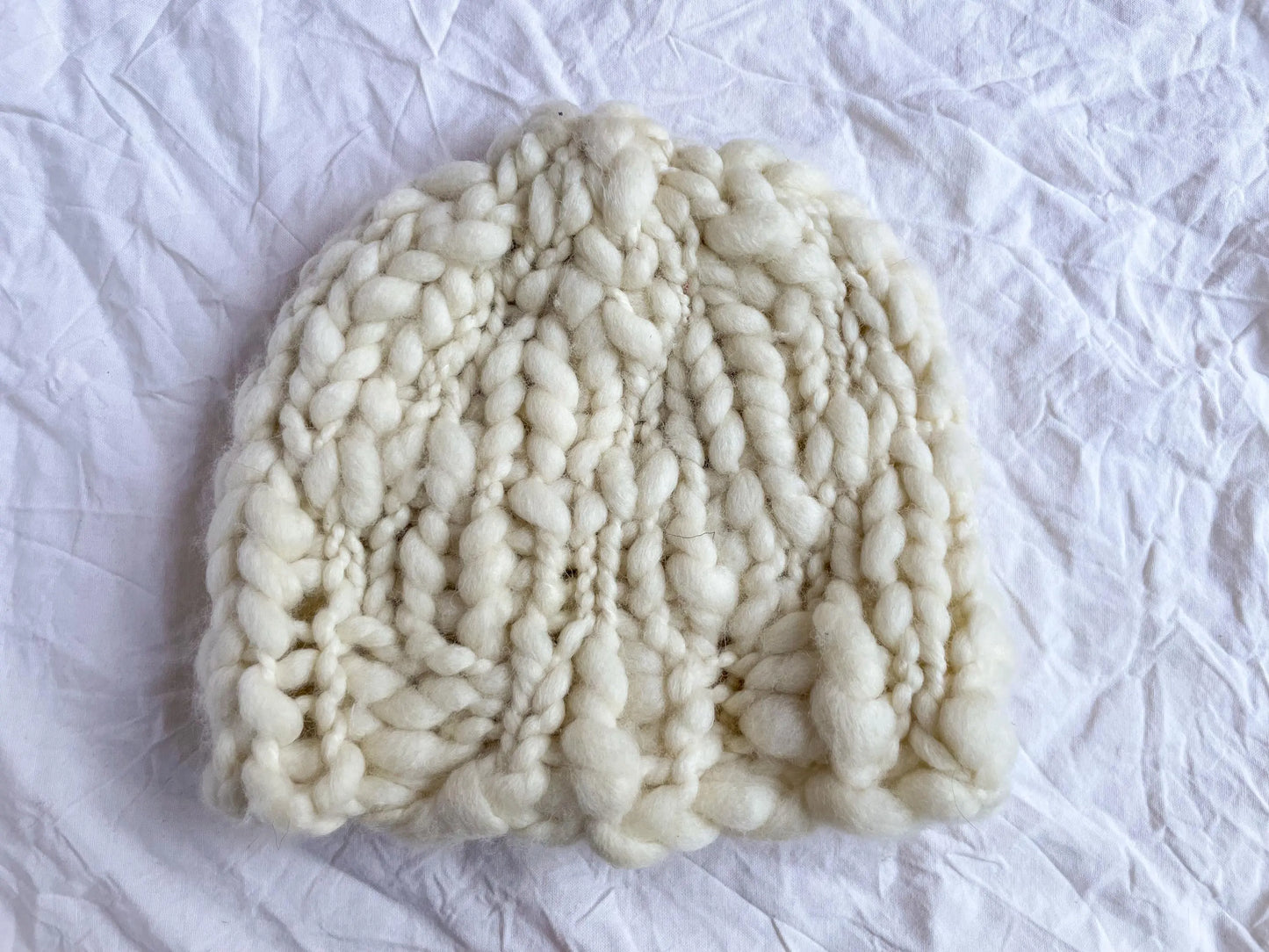 Handmade Cloud Beanie Using 100% Recycled Wool