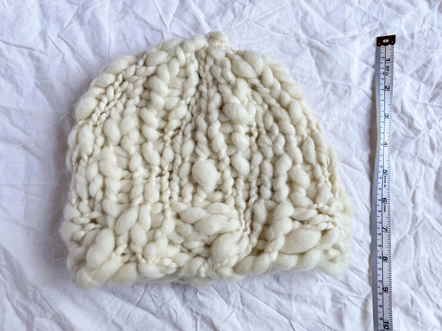 Handmade Cloud Beanie Using 100% Recycled Wool