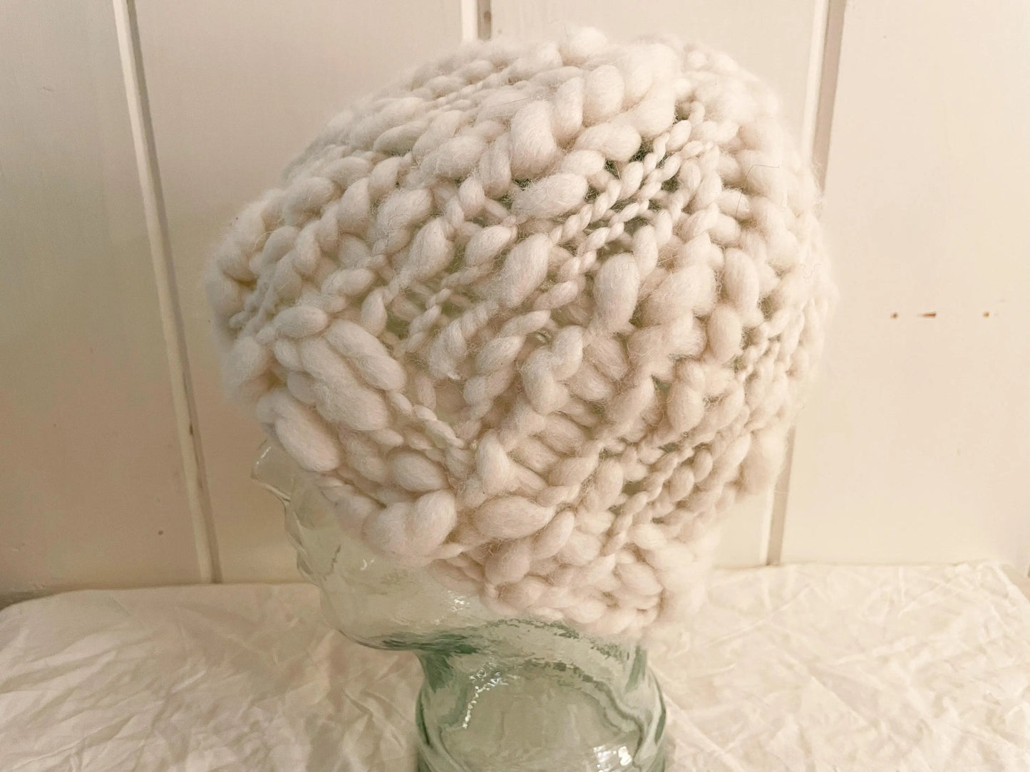 Handmade Cloud Beanie Using 100% Recycled Wool