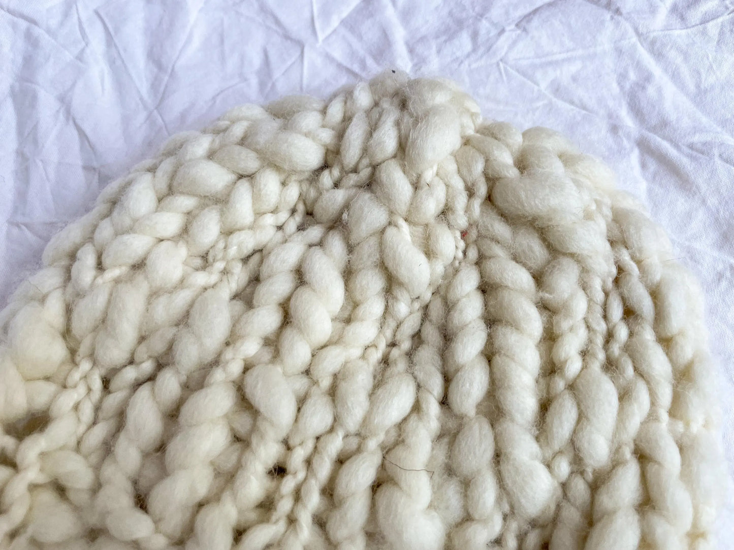 Handmade Cloud Beanie Using 100% Recycled Wool