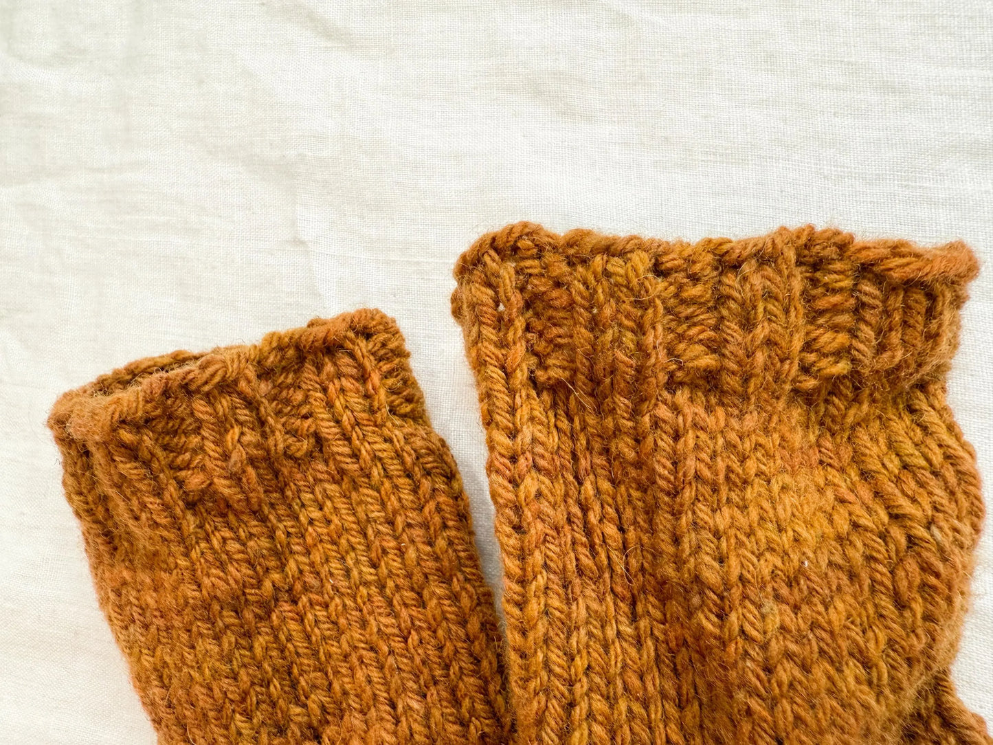 Handmade Brown and Navy Wool Socks Using 100% Small-Farm Wool